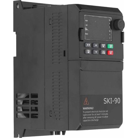 Variateur de fréquence SAKO Vector 0.75KW, convertisseur industriel robuste, entrée monophasée 220V, sortie triphasée 0-220V, onduleur universel pour tour, usage intensif (1/5)