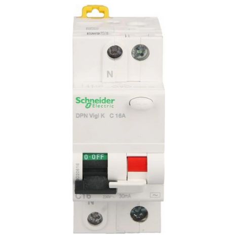 Interruttore differenziale 2P 16A C 0.03A tipo AC DPN Vigi K A9D20616