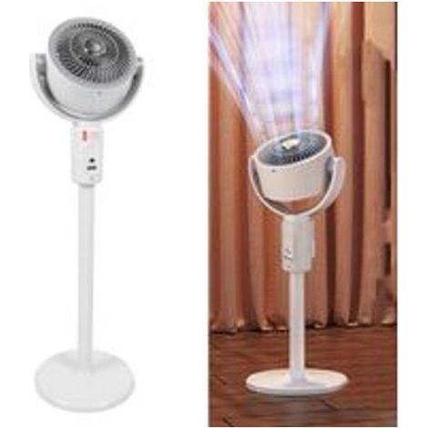 BelleRise - Ventilateur sur pied 2-en-1 - Ventilateur de table ajustable avec oscillation 90° timer 8h et télécommande USB (1/5)