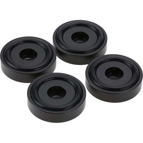 Satz mit 4 Verstärkerhalterungen aus 40 x 10 mm Aluminiumlegierung, eloxiert und sandgestrahlt, schwarz. (1/5)