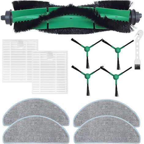 Accesorios para iRobot Roomba Combo Essential Y0112 Y0110 Y011240 Y01040 Piezas de Repuesto de Robot Aspirador, Cepillo Giratorio + 2 Filtros + 4 Paño de Limpieza + 4 Cepillos Laterales (1/4)