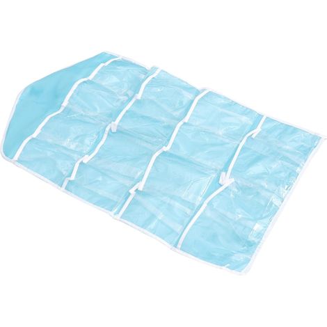 Organizador de armario azul transparente para colgar ropa interior, calcetines y accesorios. (1/5)