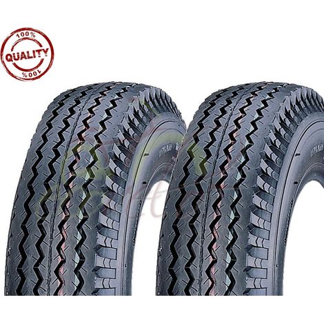 2 Pneumatici 4.80/4.00-8 Rinforzato 6PR GOMME COPERTONI 69N Ruote Carrello RIMORCHIO RIMORCHIETTO da Barca Union