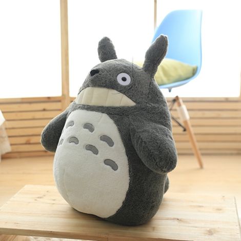 30 cm großes Totoro-Plüschkissen, entzückend und sehr weich, ideal als Geburtstagsgeschenk für ein Kind. (1/4)