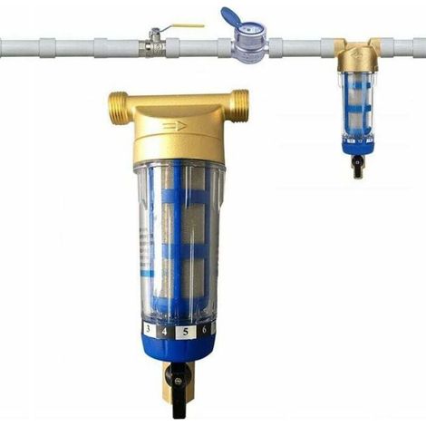 Filtre à sédiments réutilisable 1/2" – préfiltre eau puits – filtration 5 microns (1/3)