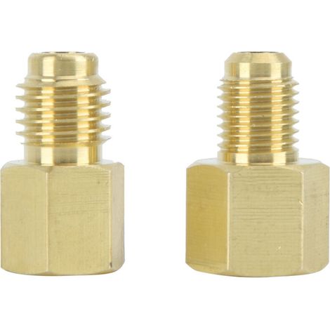 Adattatore di refrigerazione in ottone ACME da 1/2", 2 pezzi, connettore per porta pompa vuoto refrigerante -Crezuo