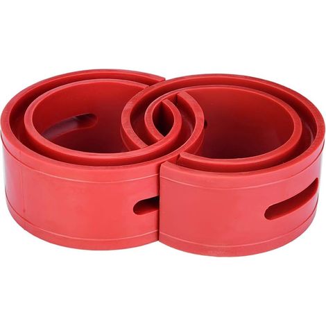 Amortisseurs universels à ressort pour voiture (2 pièces), coussin de pare-chocs rouge, amortisseur à ressort de type pare-chocs (E) (1/5)