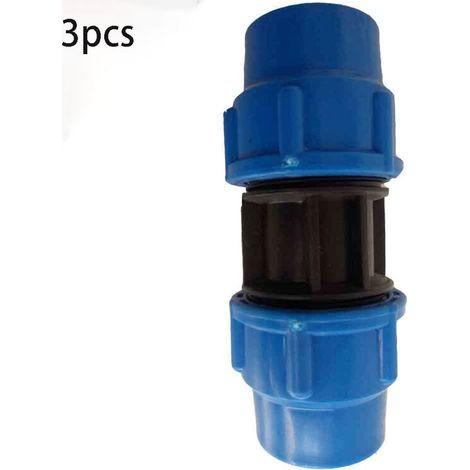 Raccordi per valvole in plastica per tubi in PE a raccordo diretto da 3 pezzi Raccordi di collegamento per tubi dell'acqua per irrigazione agricola da giardino-20mm (1/5)