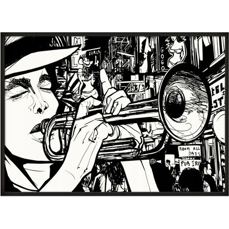 Bild Poster im Rahmen 43x33 cm Jazz P668 Artikel (1/3)