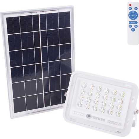 Solar LED  Floodlight 30W 6500K Tafel: 6V/6W Battery: 3.2V/3000MaH Remote Control [HO-SolarFL-30W-02] (1/5)