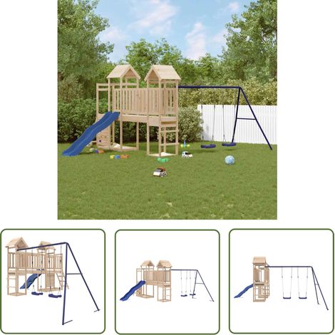 vidaXL Aire de jeux d'extérieur bois de pin massif