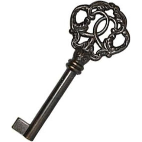 MERONI llave cuero 1691-bz , Llave clásica para cerraduras de armario Color cuero labrado.
