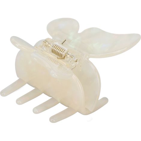 Épingles à cheveux papillon pour femme, pinces décoratives blanches, accessoires de coiffure, lot de 2, maintien élégant des cheveux. (1/5)