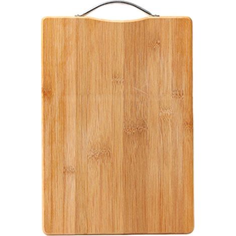 Planche à découper en bambou épais, stable et robuste, anti-fissures, facile à nettoyer, avec trou de suspension. (1/5)