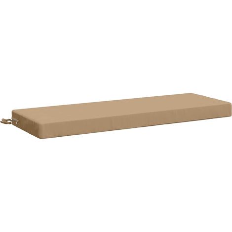 Coussin de banc SOEST 100 % polyester Sable 100 x 40 x 8 cm vidaXL