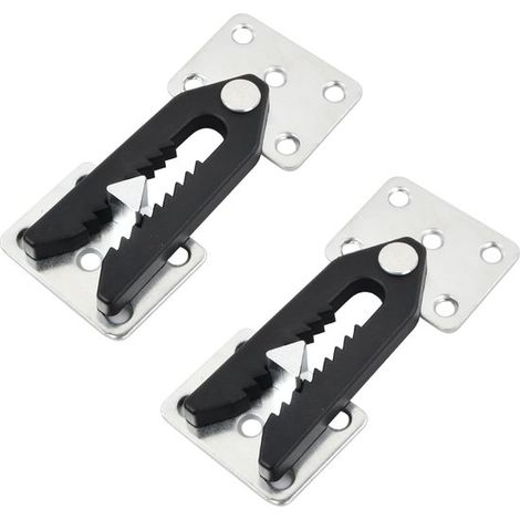 Conectores para muebles - Conectores para bancos - Conexión de muebles - Cierre a presión sencillo - 2 piezas - Plateado