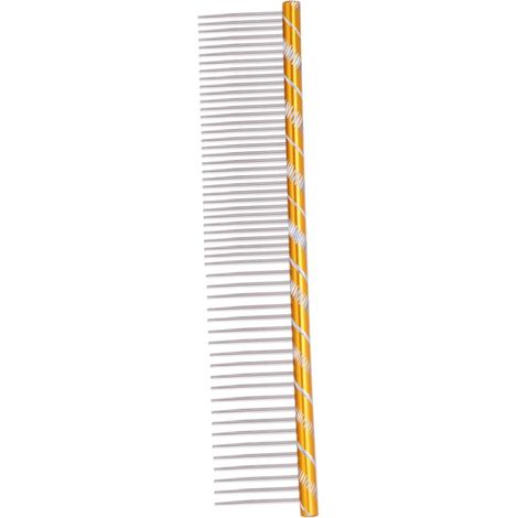 20cm Peigne Acier Inoxydable Pour Animaux Peigne De Toilettage Pour Chiens Et Avec Dents Espacées Différemment Jaune (1/5)