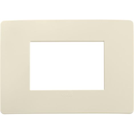Vimar plana up 3 module plate ivory matt 14653u.12