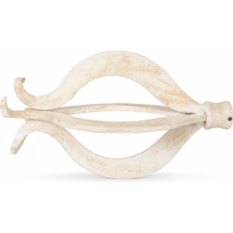 Lot de 2 embouts pavot de tringle à rideaux Ø20 mm – Ivoire patiné (1/4)