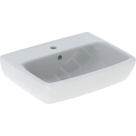 Geberit Selnova Square - Lave-mains 500x420 mm, avec un trou de robinetterie, avec trop-plein, blanc 500.310.01.7 (1/2)