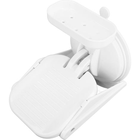Repose-Pieds de Pédicure de Salle de Bains, Grande Ventouse, Tabouret de Rasage, Pédale équilibre Les Jambes pour Un Rasage Plus Sûr, Blanc (1/5)