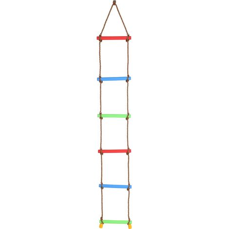 Scala da arrampicata 5 pioli per bambini lunghezza 2 metri colori assortiti da esterno giardini e spazi aperti (1/10)