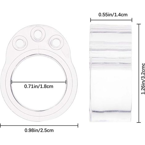 YMYNY Türstopper 6er-Pack - Transparenter Türstopper, Hochelastischer Türgriffschutz, Wand- und Möbelschutz, 18mm (1/4)