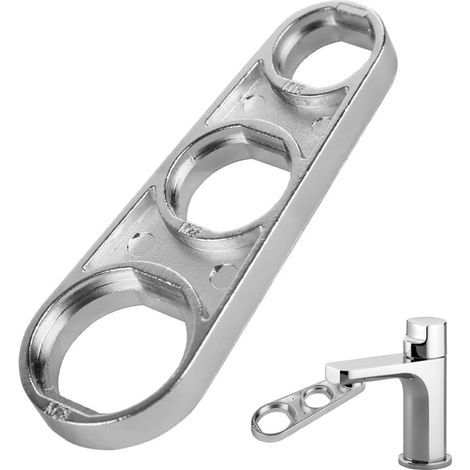 Clé à Barboteuse pour Robinet, Aérateur Buse Mélangeuse Aérateur, Adaptateur Robinet Kit pour Raccords de Tuyaux, Eviers, Filtres à Eau (Argent) (1/5)