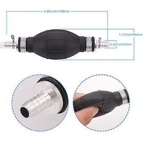 Pompa a sifone manuale per carburante, pompa manuale per travaso di gasolio e acqua - Perfetta per SUV, monovolume, tosaerba, acquari (1/4)