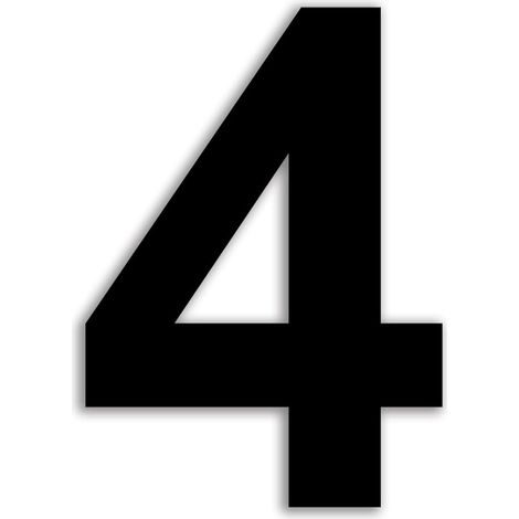 numéro de maison noir matt inoxydable adhésif (1/4)