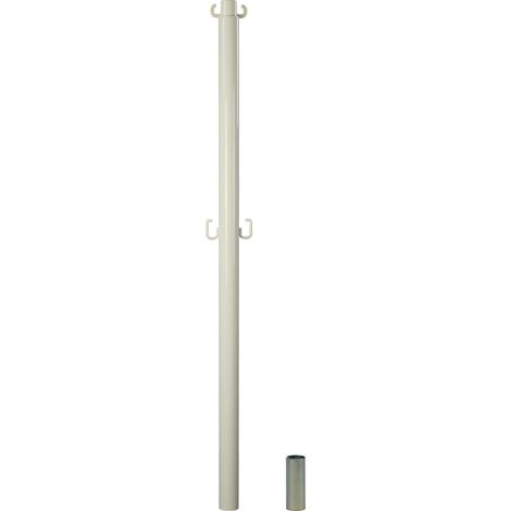 Kit de 2 poteaux acier Blancs grande hauteur avec manchon - 2222143