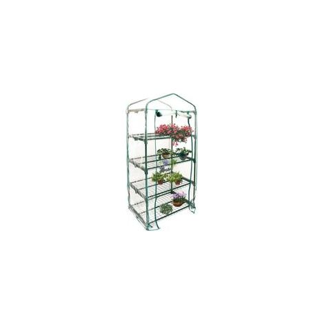 Housse de serre à 4 étages en PVC Housse de rechange pour mini serre de jardin pour intérieur ou extérieur (support en fer non inclus) (1/4)