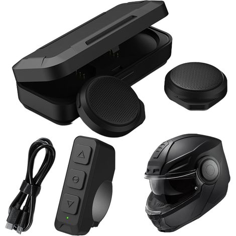 Casque bluetoot  Écouteurs De Casques De Moto  Casque Sans Fil Avec Microphone D'affichage LED  Casque IP67 IP67 V5.3 Avec Fonction D'alarme Du Langage Et Affichage De La Batterie - Idéal Pour Les (1/5)