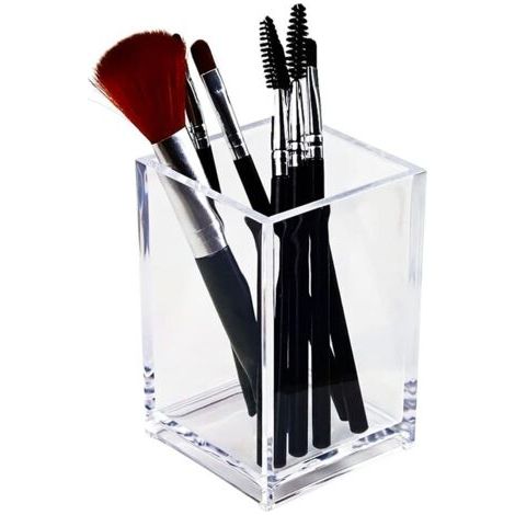 VtiziklPorte-crayon en acrylique transparent, porte-brosse de maquillage transparent, accessoires de bureau, organisateur de papeterie pour accessoires de bureau (1/5)
