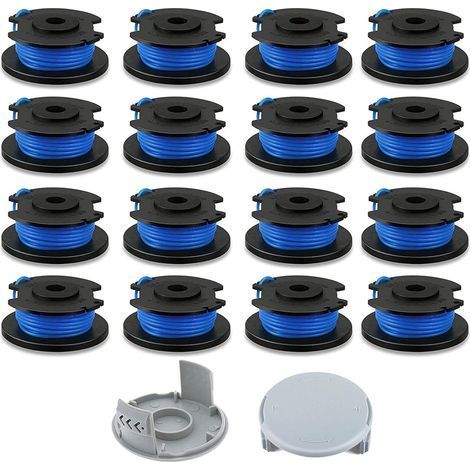 18PCS AC14RL3A Bobine Rechange pour débroussailleuse sans Fil Ryobi One+ 18V, 24V et 40V, Bobine désherbeur sans Fil à Alimentation Automatique 3,4 m avec Capuchon (16 bobines + 2 Capuchons) (1/5)