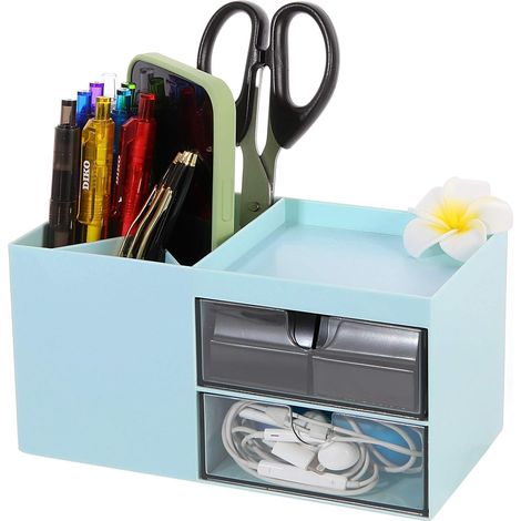 Organiseur De Bureau - Porte-Stylo Multifonctionnel - Pour Bureau Chambre École - 17,3 X 8,9 X 8,9 Cm - 1 Pièce (1/5)