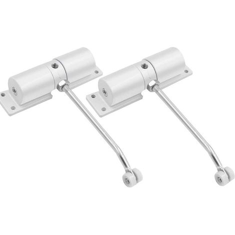 2 Pièces Ferme Porte Automatique,Réglable Ferme Porte à Ressort pour Portes Jusqu'à 40 kg,Groom Fermeture Porte avec Tige de Réglage (1/5)