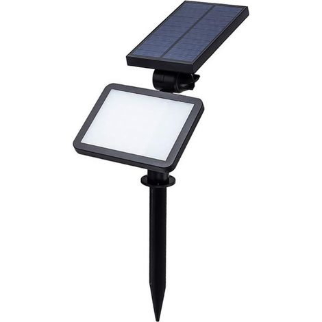 Projecteur solaire LED, lampe de jardin solaire extérieure sans fil à 48 LED, veilleuse idéale pour Noël, jardin, escaliers extérieurs, cour, clôture, terrasse (1/5)