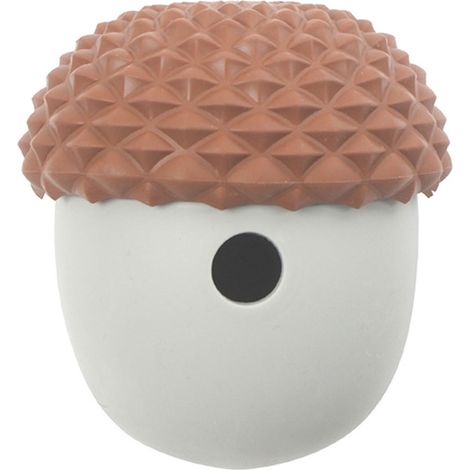 Jouet distributeur de nourriture pour chien, résistant aux morsures, interactif, balle puzzle en silicone à alimentation lente, couleur café, gris (1/5)