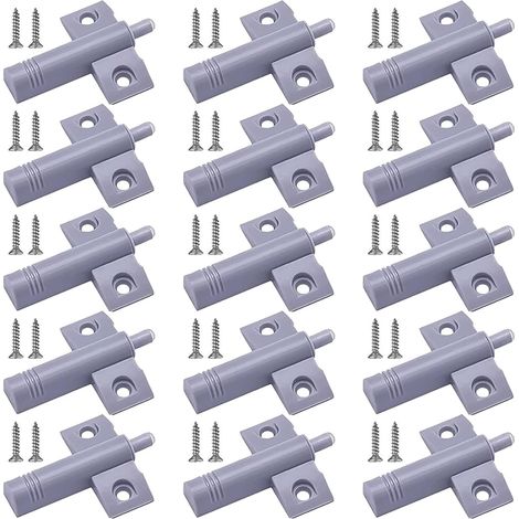 30PCS Amortisseurs de Portes D'armoires Gris Tampon Amortisseur+60PCS 144mm Visser pour Porte Armoire Tiroir Pare-chocs Salle de Bain Bureau (1/5)