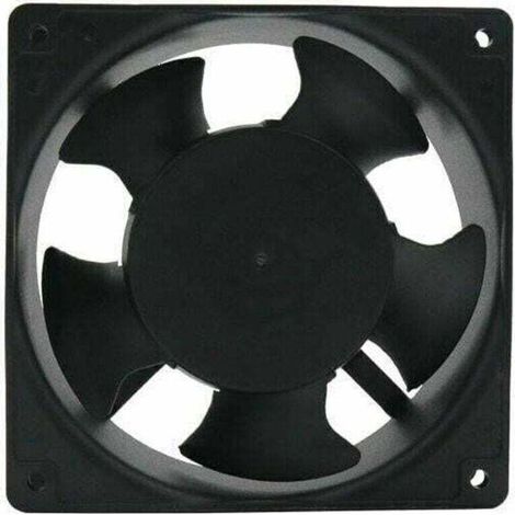 Ventilateur axial pour boîte de cheminée Insérable Haute température Pales en métal Silencieux Universel 120 x 120 x 38 mm (1/3)