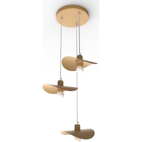 LUMICOM PIUMA Sospensione cascata, 3X E27, max 42W, metallo, anodic gold, D.25cm (1/2)