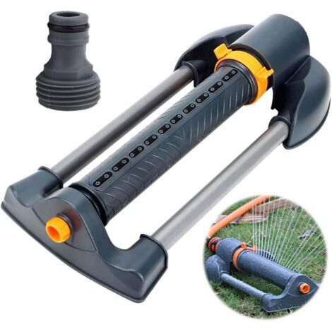 Oszillierender Rasensprenger, Gartensprenger, automatisches Gartenbewässerungssystem aus verdicktem ABS-Kunststoff, korrosionsbeständiger Sprenger, 120° verstellbarer Winkel zur Bewässerung von Rasenf