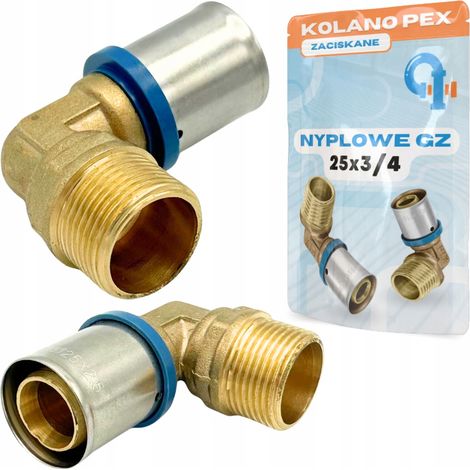 Codo PEX 25x3/4 gw conector de boquilla boquilla prensada prensada engarzada (1/5)