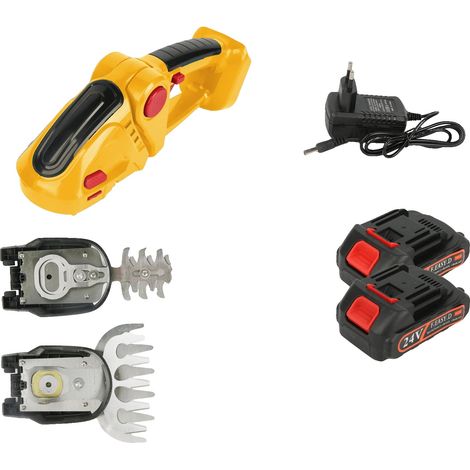 Taille-haie électrique, coupeur polyvalent 2-en-1, performance haute vitesse, Batterie jaune 2 (1/2)