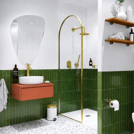 Meuble de salle de bain Vicenza 60cm Terracotta - 1 - Posée