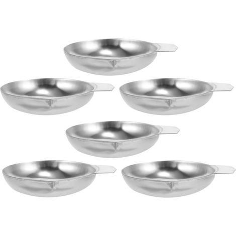 Weighing Trays, Multifunctional Reloading Accessories, Set of 6 Stainless Steel for Jeweler's Scales for Jewelry Labs (1/5)