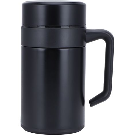 Mug isolé en acier inoxydable avec poignée et filtre, tasse thermos pour café, maison bureau entreprise