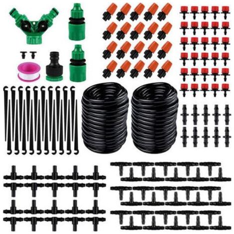 Système d'irrigation Jardin, Kit d'irrigation Goutte, Kit d'irrigation Goutte à Goutte Automatique avec20m Tuyau, Kit arrosage Automatique pour Jardin pelouse Serre Plantes (1/5)
