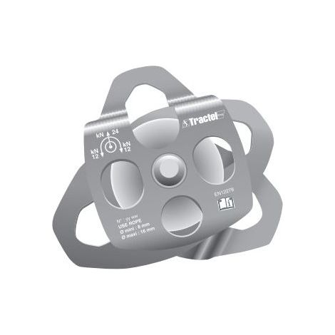 Mousqueton POULIE DOUBLE - 16 mm - TRACTEL